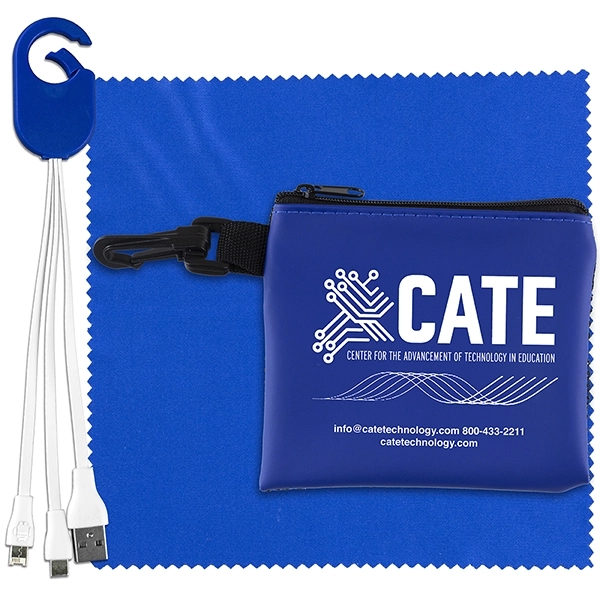 TechMesh Hang Pro Mobile Charging Cable Kit in Mesh Pouch - Image 2