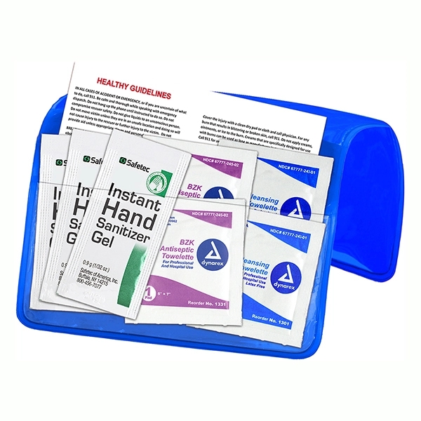 Sanitizer & Wipes On-the-Go Kit in Colorful Vinyl Pouch - Image 10