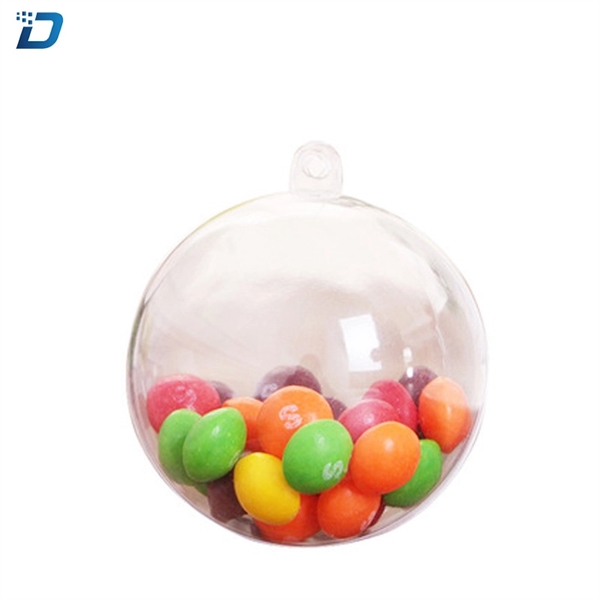 Clear Plastic Ornament Ball - Image 2