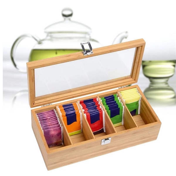 Bamboo Tea Storage Box - Image 1