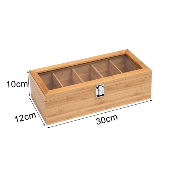 Bamboo Tea Storage Box - Image 3