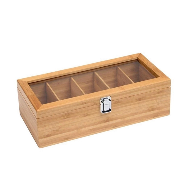 Bamboo Tea Storage Box - Image 4
