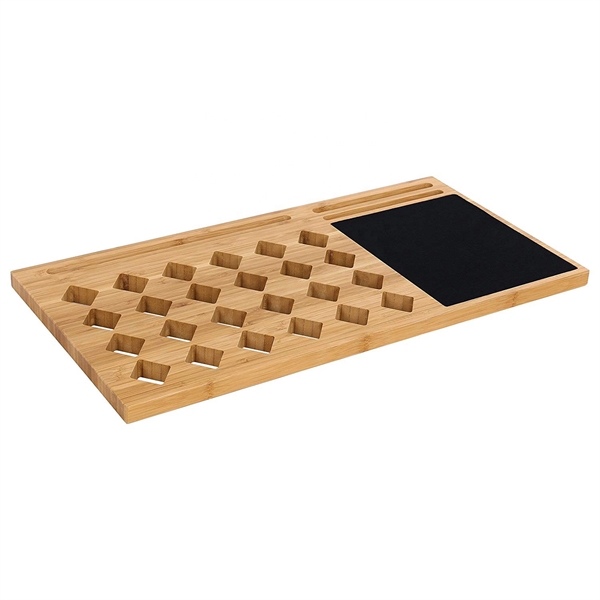 Bamboo Laptop Desk Stand with Mouse Pad - Image 2