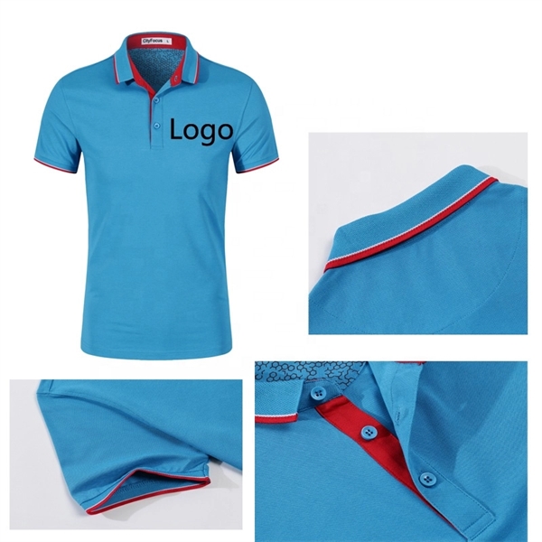 Custom Personalized Polo T-shirt Cotton Golf Polo Shirt - Image 1