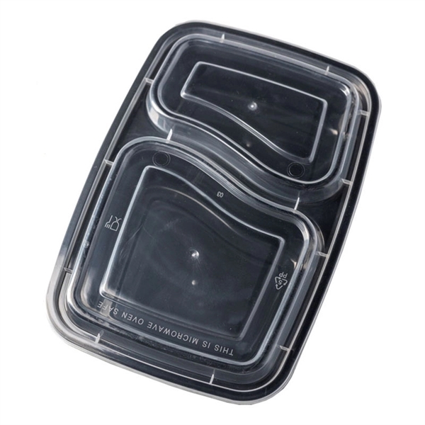 Disposable 2 Compartments Lunch Box - Image 2