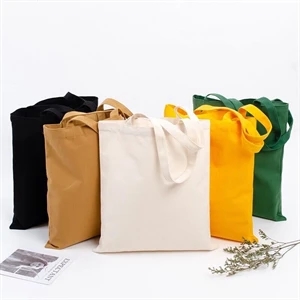 Natural Cotton Canvas Tote Bag (13 3/8" W x 15 3/4" H)
