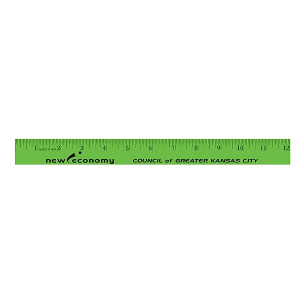 12" Enamel Wood Ruler - English Scale - Image 2