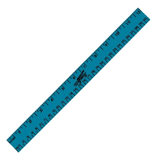 12" Enamel Wood Ruler - English & Metric Scale - Image 3
