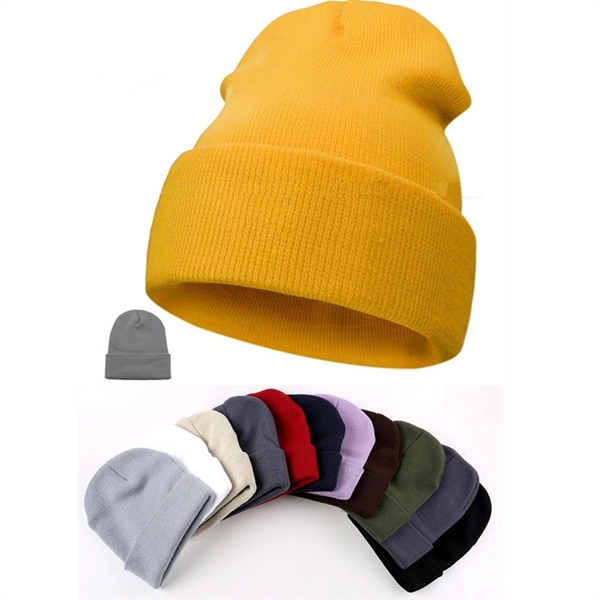 Unisex Knit Beanie Hat     - Image 2