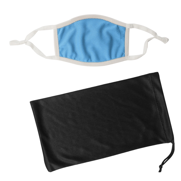 Adjustable 3-Ply Cooling Mask & Mask Pouch With Antimicro... - Image 2