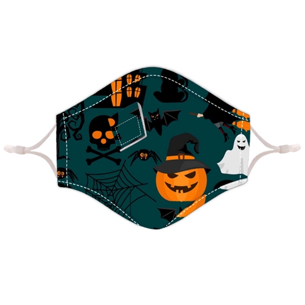 3D Halloween Hole Face Mask Straw Friendly - Image 1