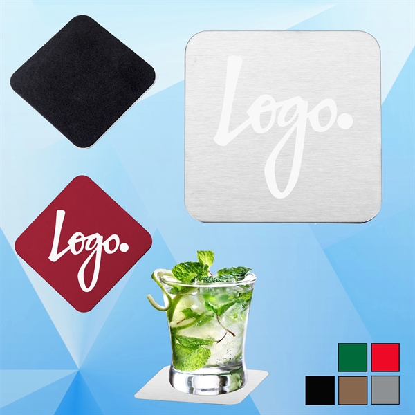 Square Shaped Stainless Steel Drink Coaster/ Cup Mat - Image 1