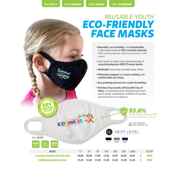 Reusable Eco-friendly Youth Mask - Full-Color Transfer - Image 5
