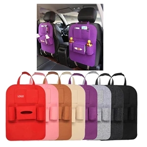 Car Seat Backseat Organizer and Pocket Felt Storage Bag