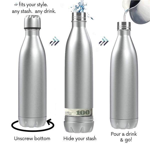 Vacuum Water Bottle with Diversion Safe - Image 9