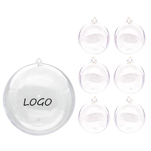 Holiday Ornament Transparent Plastic Round Ball