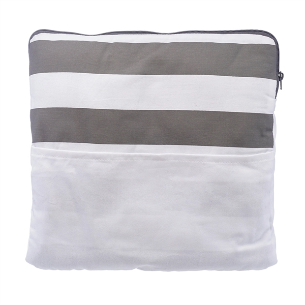 2-in-1 Travel Pillow Blankets w/ Matching Zipper and Pockets - Image 3