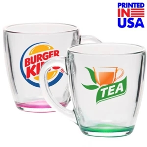 15.5 oz. Tapered Glass Coffee Mugs w/ Custom Imprint Cups