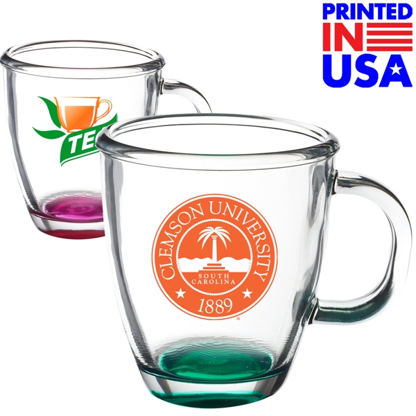 11.75 oz. Tapered Glass Coffee Mugs w/ Custom Imprint Cups - Image 1