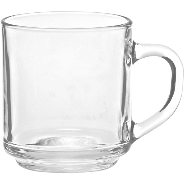 10 oz. All-purpose Glass Coffee Mugs w/ C-Handle grip Cups - Image 4