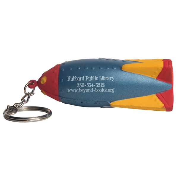 Squeezies® Rocket Keyring Stress Reliever - Image 5