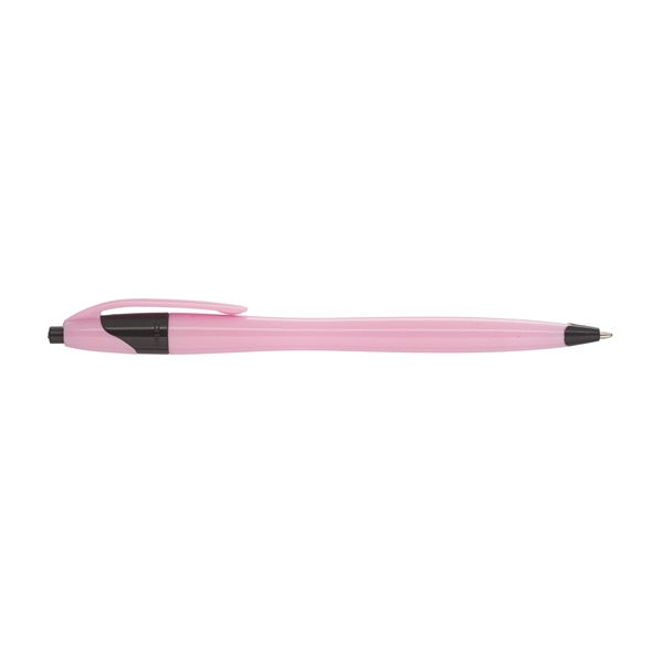 Two Tone Plastic Pens w/ Custom Imprint Click Action Pen - Image 3