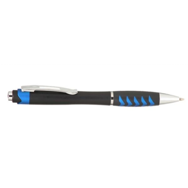 Ballpoint Pens w/Metallic accents & Colored Grip Plastic Pen - Image 2