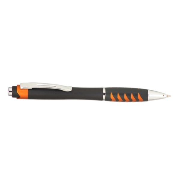 Ballpoint Pens w/Metallic accents & Colored Grip Plastic Pen - Image 4