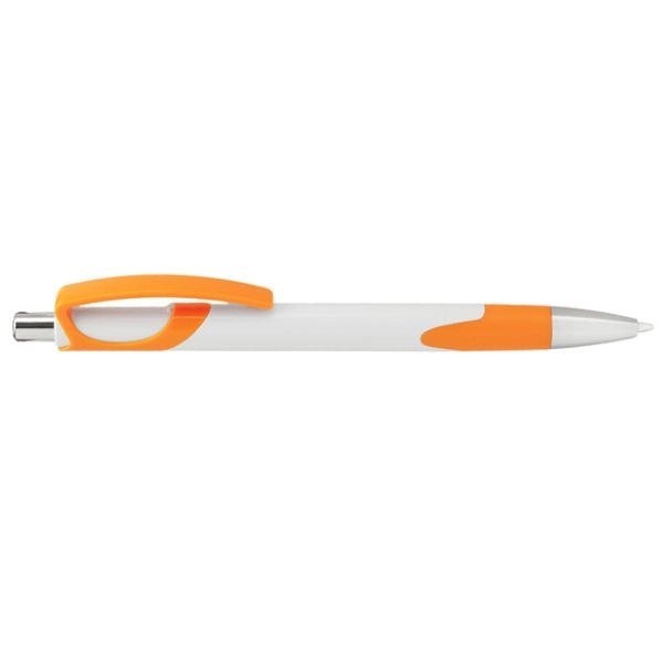 Ballpoint Pen w/ Fun Color Accent & Rubber Grip Plastic Pens - Image 4