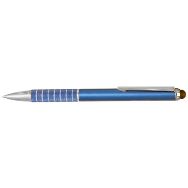 Twist Action Metal Pens w/ Stylus & Chrome Accent 2-in-1 Pen - Image 3