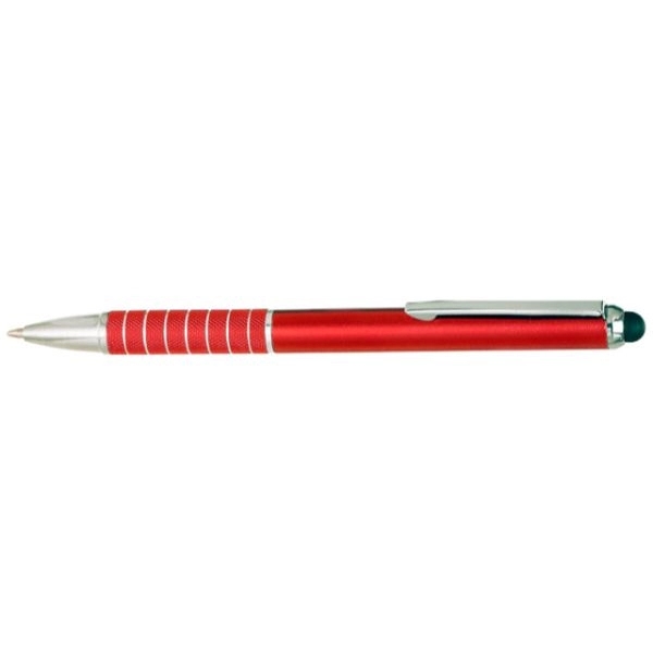 Twist Action Metal Pens w/ Stylus & Chrome Accent 2-in-1 Pen - Image 4