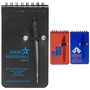 Pocket Sized Spiral Jotter Notepad Notebook with Pen