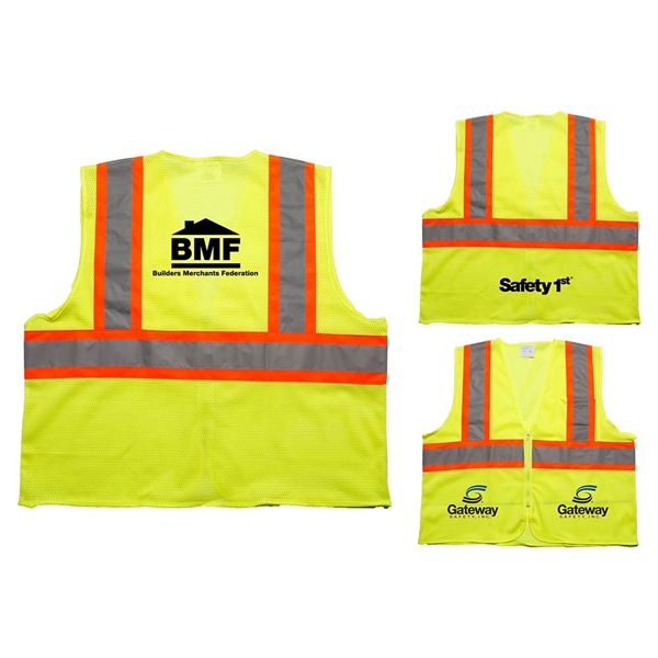 ANSI 2 Tri Color Safety Vest - Image 1