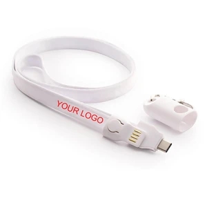 2 In 1 Lanyard Charging Cable    