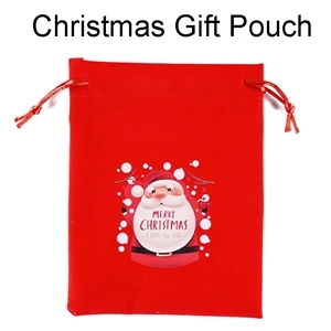 Christmas Drawstring Gift Pouch Bag    