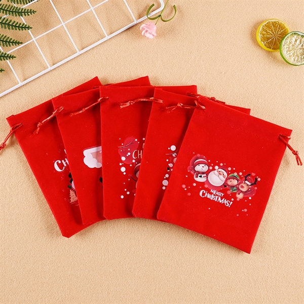 Christmas Drawstring Gift Pouch Bag     - Image 3
