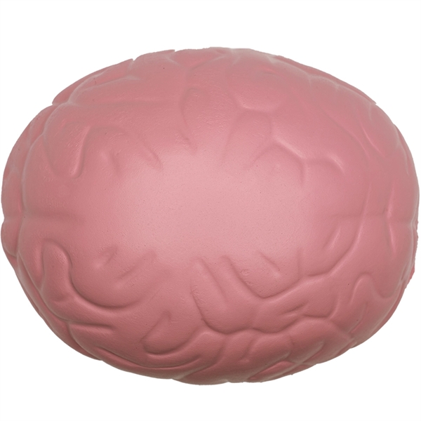 Brain Stress Ball w/ Custom Logo Textured PU Stress Reliever - Image 3