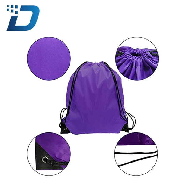 Multi-color Customizable Drawstring Backpack - Image 3
