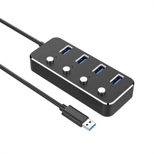 USB 3.0 Hub Aluminum 4 Ports Individual Power Control - Image 5