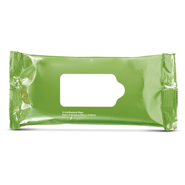 Antibacterial Wet Wipes in Pouch- 15 PC - Image 3