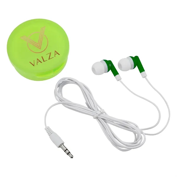 Earbuds In Round Plastic Case - Image 9