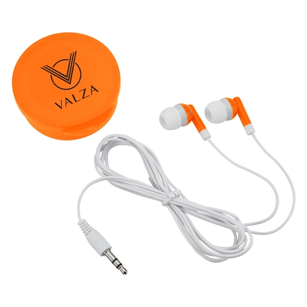 Earbuds In Round Plastic Case - Image 12