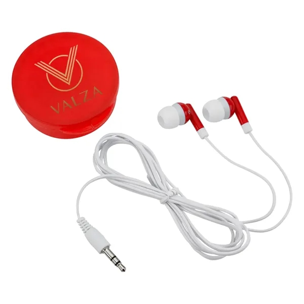 Earbuds In Round Plastic Case - Image 14