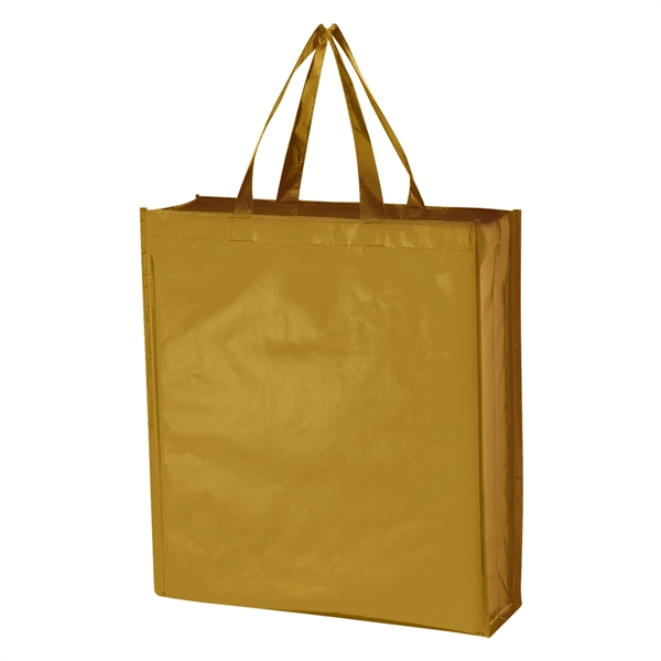 Metallic Non-Woven Shopper Tote Bag - Image 7