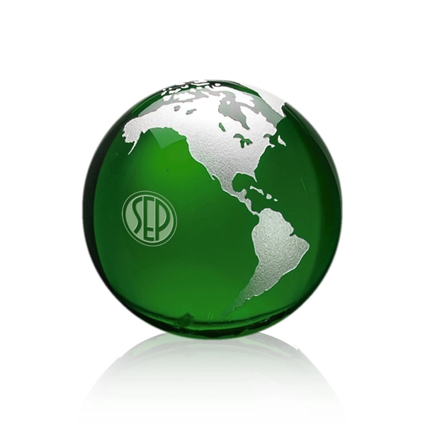 Globe Paperweight - Green - Image 2