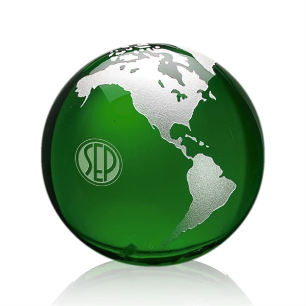 Globe Paperweight - Green - Image 3