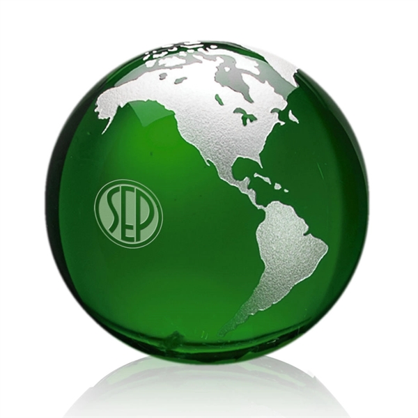 Globe Paperweight - Green - Image 4