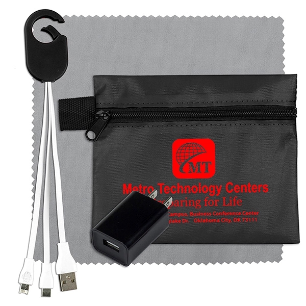 Tech Home and Travel Kit w/ Cleaning Cloth / Wall Charger - Image 2