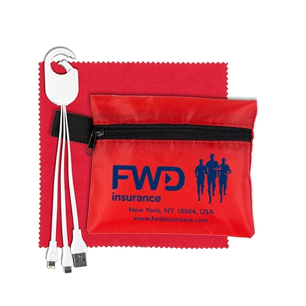 ReCharge Zip Mobile Tech Charging Cables in Zipper Pouch - Image 4