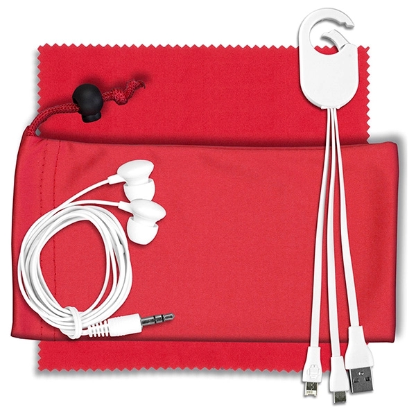 TechTime Mobile Charging Kit w/ Earbuds and Charging Cable - Image 9
